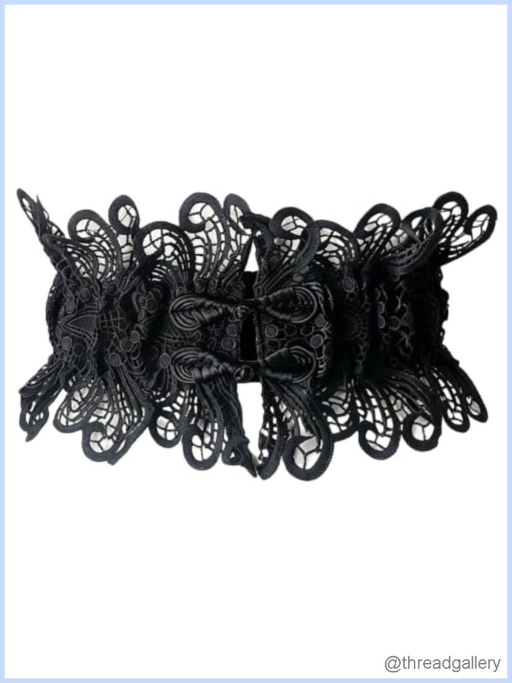 Renaissance Lace Trim Corset Waist Belt Elastic Waistband Women's